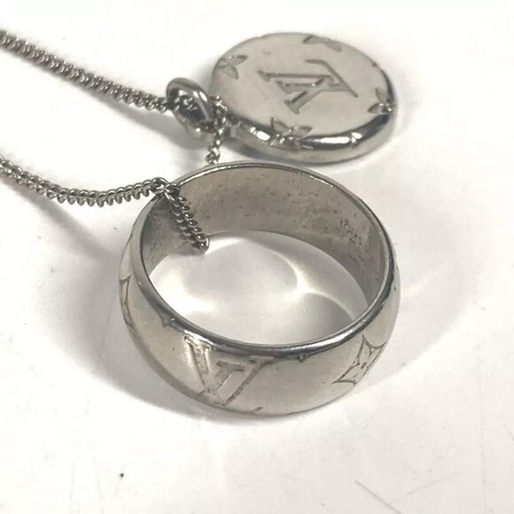 LOUIS VUITTON Monogram Ring Necklace Accessories chain Necklace - Picture 9 of 10
